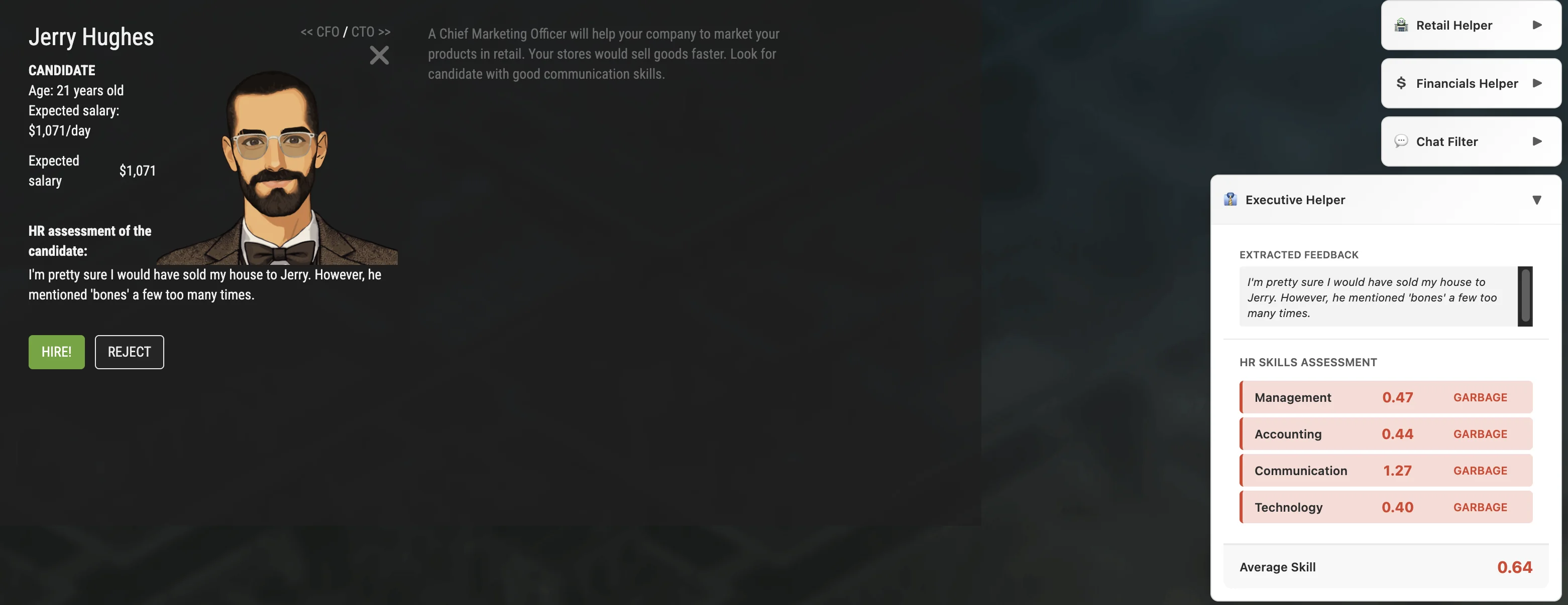 HR feedback analysis